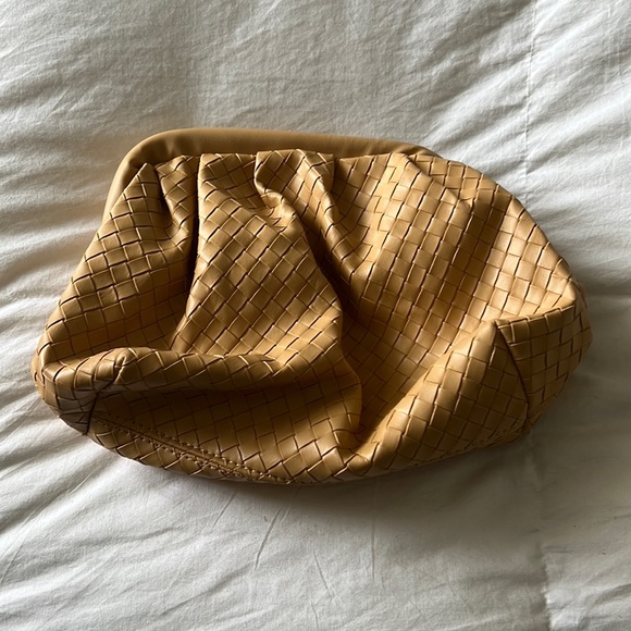 ASOS Handbags - Tan Woven Faux Leather Clutch